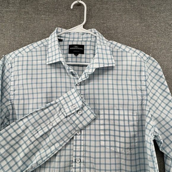 Rodd & Gunn Other - Rodd & Gunn Sports Fit Long Sleeve Shirt Men Size XL White Blue Plaid
